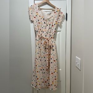 Madewell belted midi dress